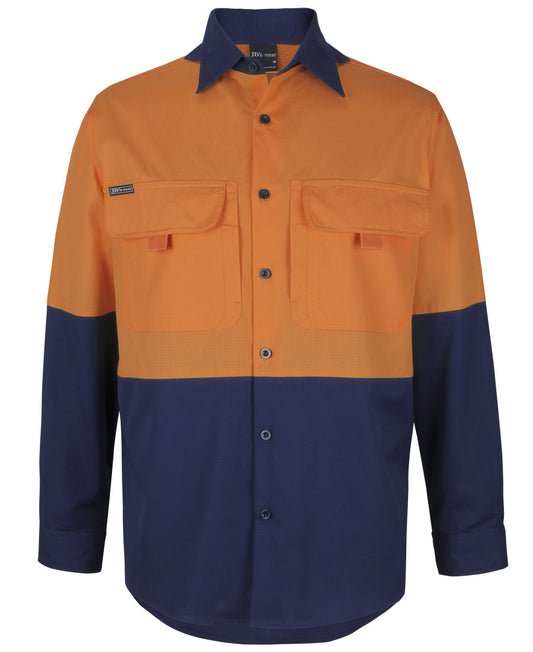 6HNRL-Jb'S Hi Vis L/S Ripstop Fishing Shirt