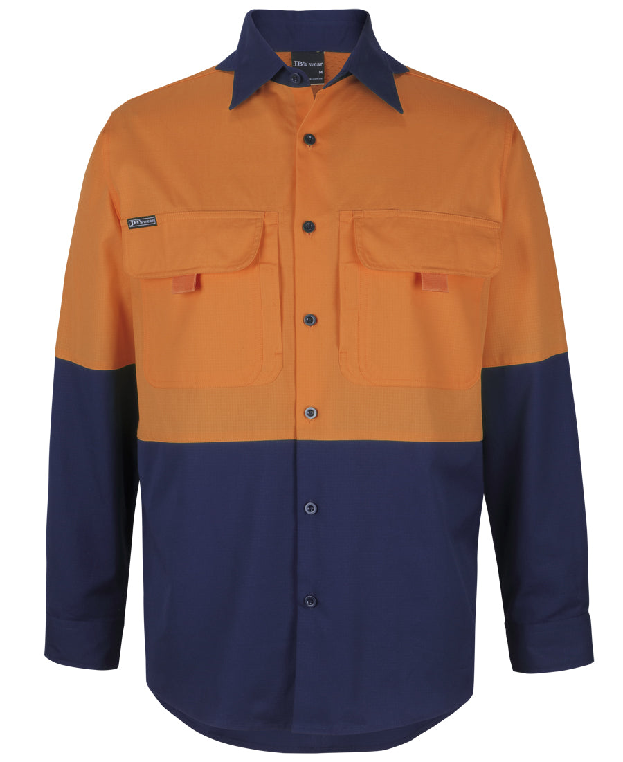 6HNRL-Jb'S Hi Vis L/S Ripstop Fishing Shirt