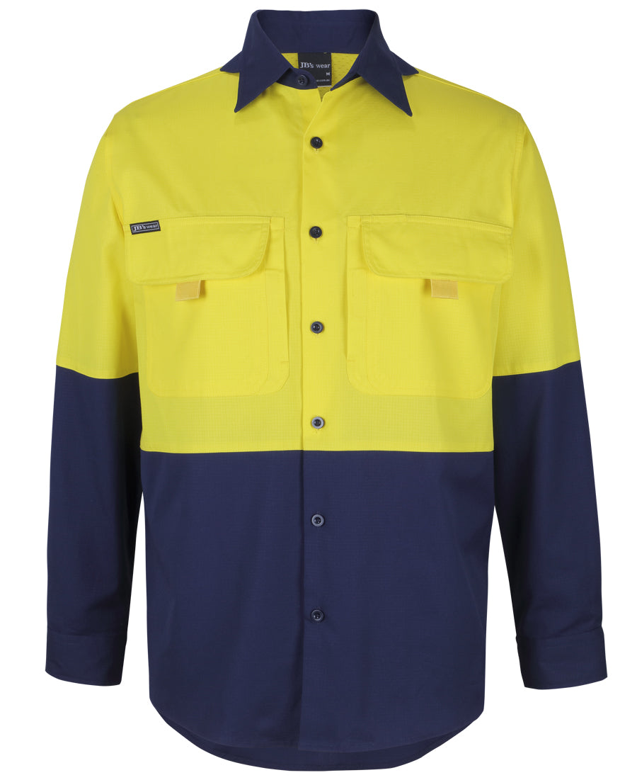 6HNRL-Jb'S Hi Vis L/S Ripstop Fishing Shirt