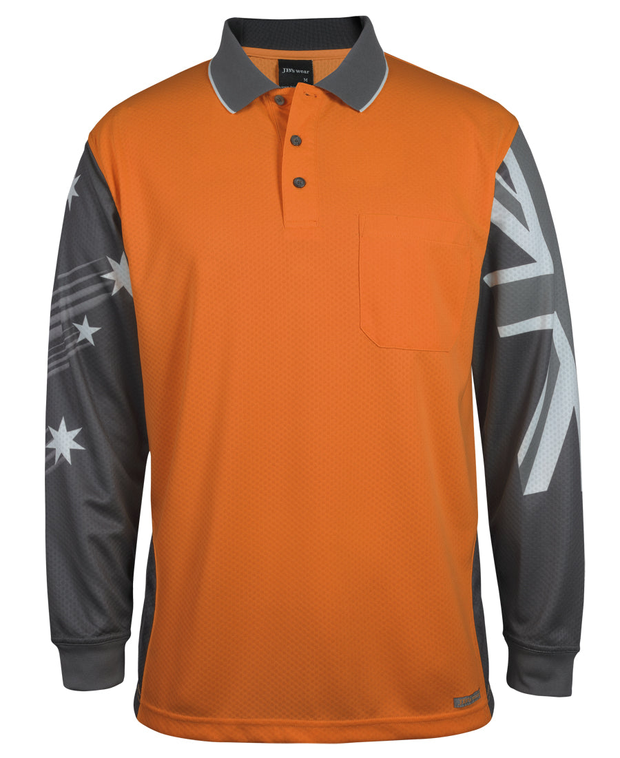 6HSCL-Jb'S Hi Vis L/S Southern Cross Polo