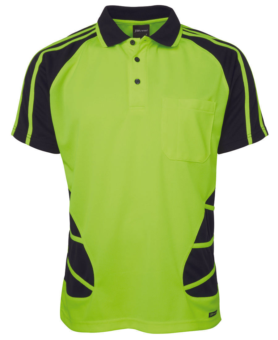 6HSP-Jb'S Hi Vis S/S Spider Polo