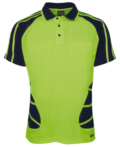 6HSP-Jb'S Hi Vis S/S Spider Polo