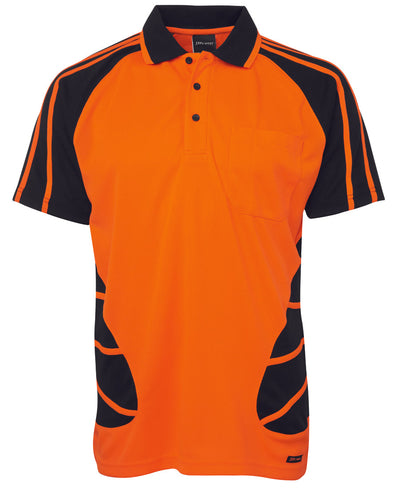 6HSP-Jb'S Hi Vis S/S Spider Polo