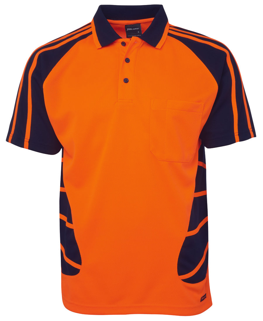 6HSP-Jb'S Hi Vis S/S Spider Polo