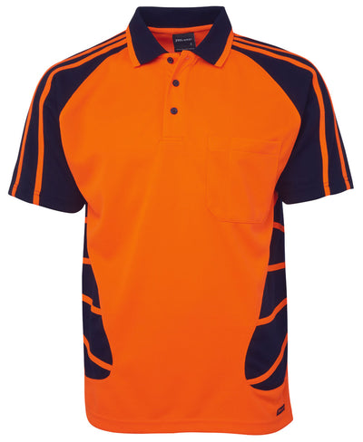 6HSP-Jb'S Hi Vis S/S Spider Polo