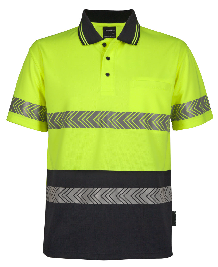 6HSST-Jb'S Hi Vis S/S Segmented Tape Polo