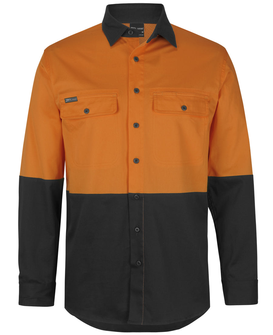 6HSWL-Jb'S Hi Vis L/S Stretch Work Shirt