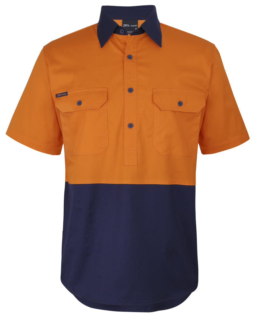 6HVCW-Jb'S Hi Vis Close Front S/S 150G Work Shirt