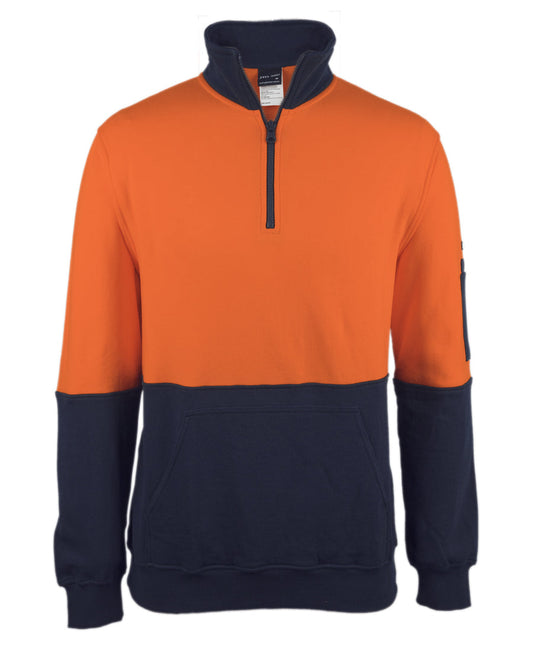 6HVFM-Jb'S Hi Vis 310 Cotton 1/2 Zip Fleece