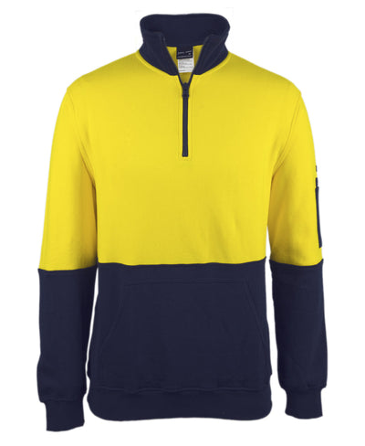 6HVFM-Jb'S Hi Vis 310 Cotton 1/2 Zip Fleece