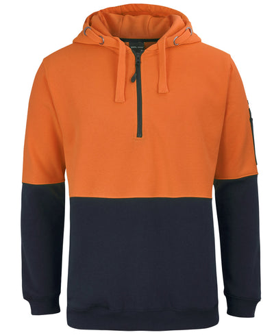 6HVHZ-Jb'S Hi Vis 45323 Zip Fleecy Hoodie