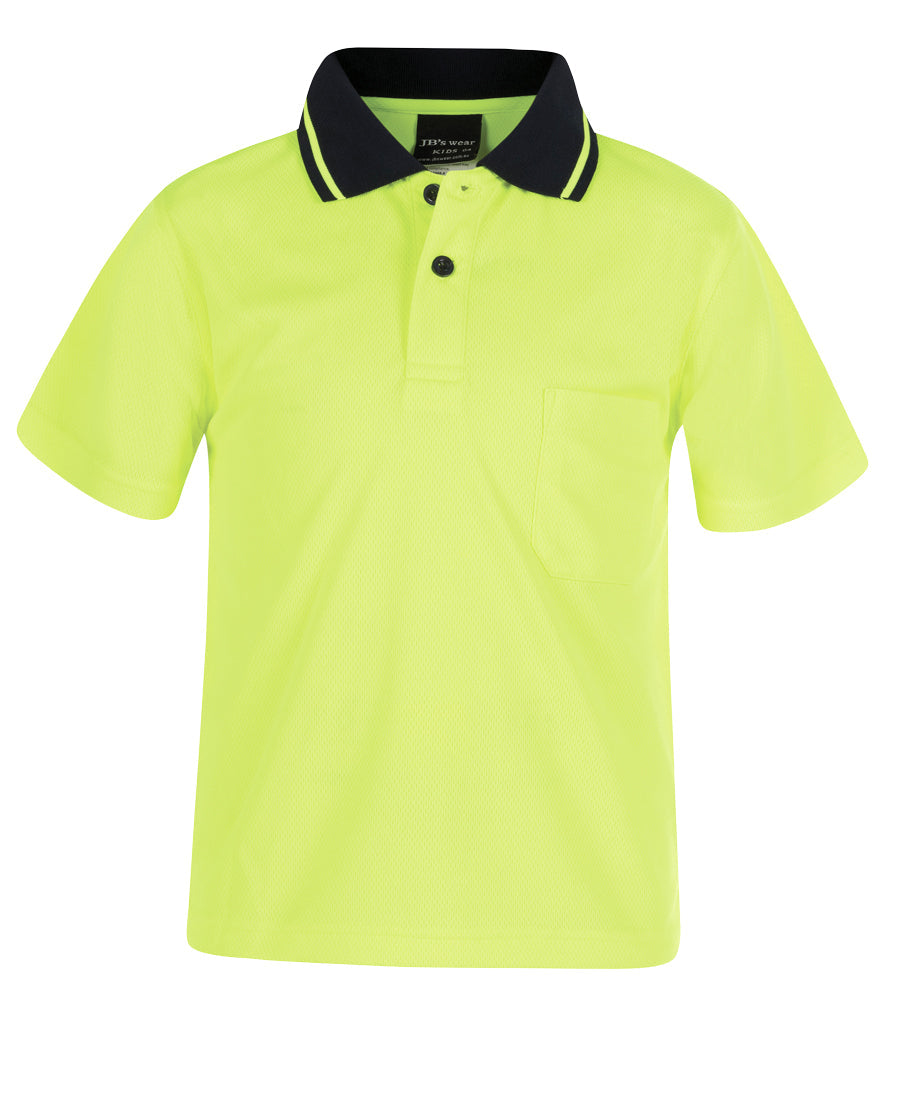 6HVNC-Jb'S Kids Hi Vis 4602.1 Non Cuff Trad Polo