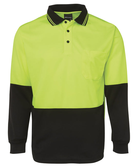 6HVPL-Jb'S Hi Vis L/S Trad Polo