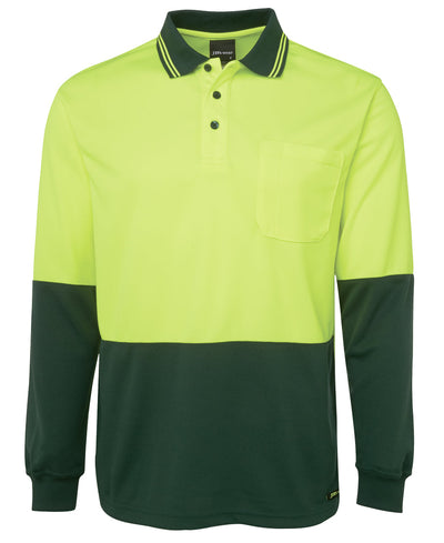 6HVPL-Jb'S Hi Vis L/S Trad Polo