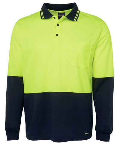 6HVPL-Jb'S Hi Vis L/S Trad Polo