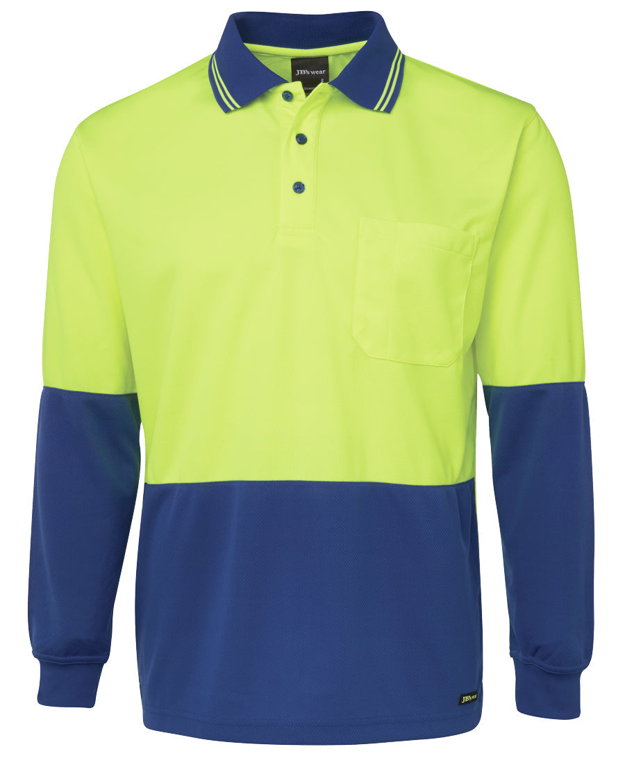 6HVPL-Jb'S Hi Vis L/S Trad Polo