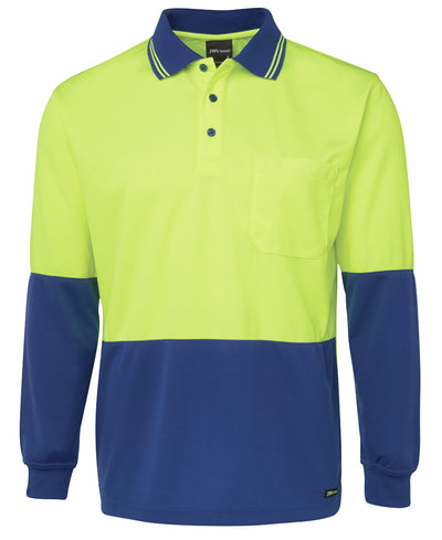 6HVPL-Jb'S Hi Vis L/S Trad Polo