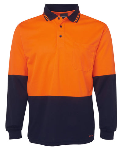 6HVPL-Jb'S Hi Vis L/S Trad Polo