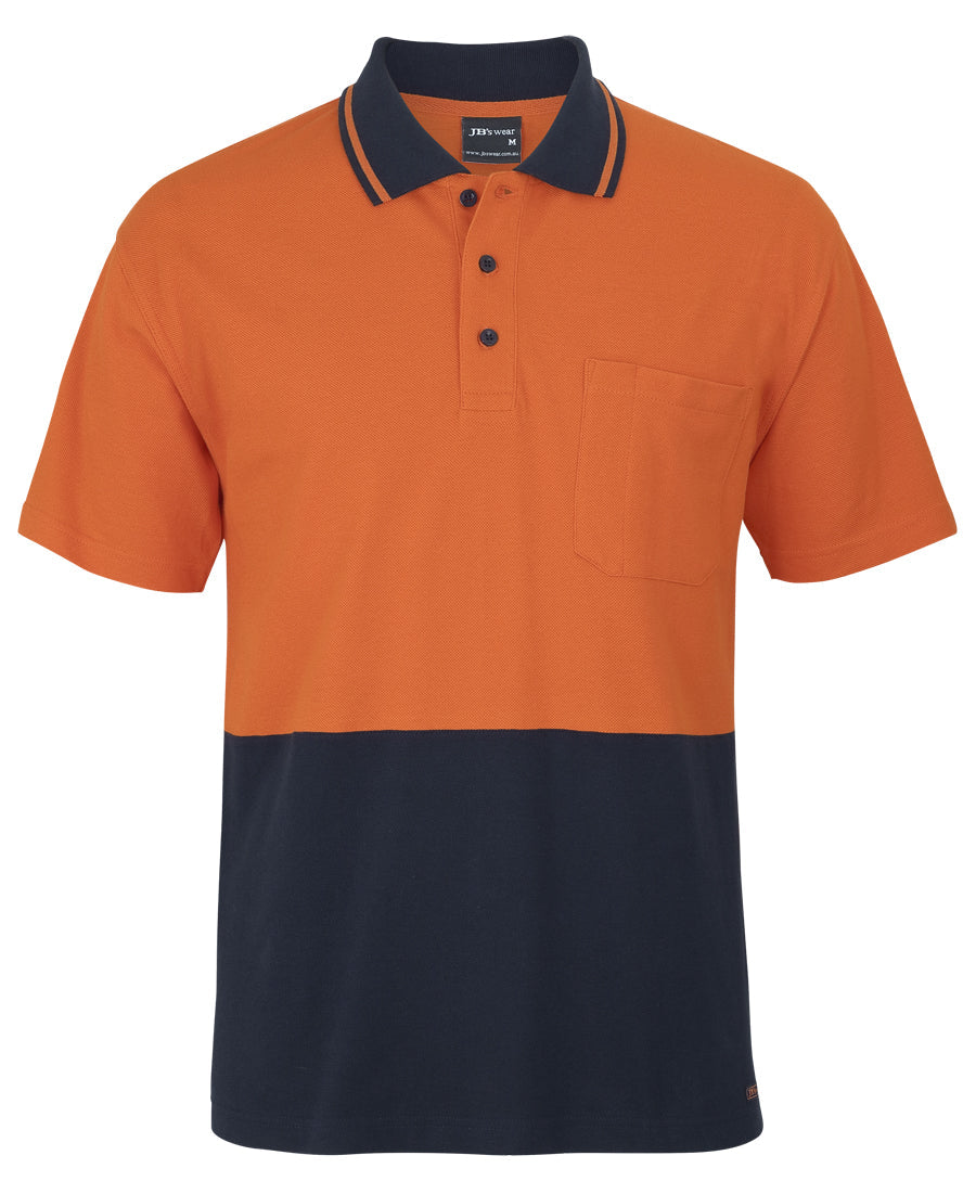 6HVQS-Jb'S Hi Vis S/S Cotton Pique Trad Polo