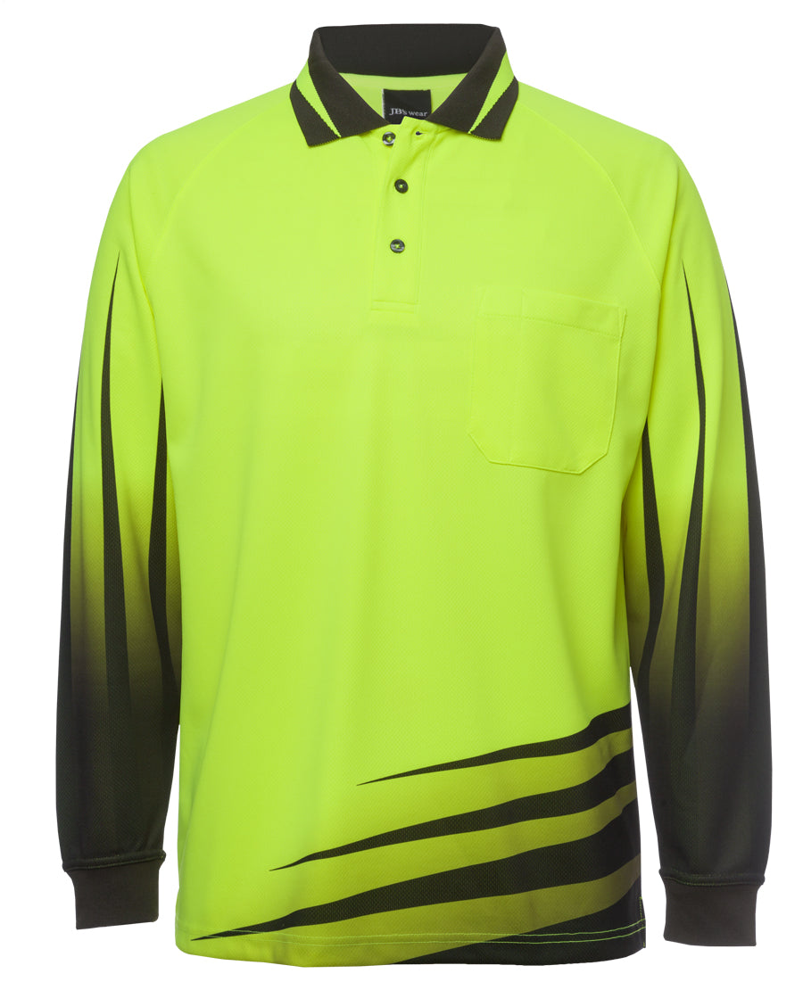 6HVRL-Jb'S Hi Vis 4602.1 L/S Rippa Sub Polo