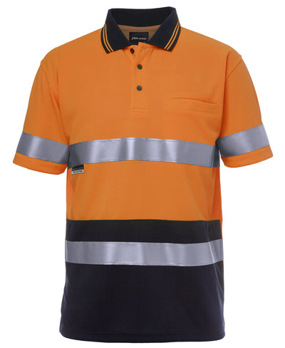 6HVST-Jb'S Hi Vis S/S Non Cuff (D+N) Trad Polo