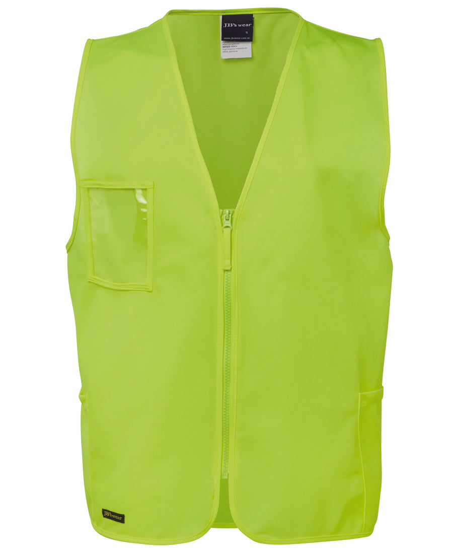 6HVSZ-Jb'S Hi Vis Zip Safety Vest