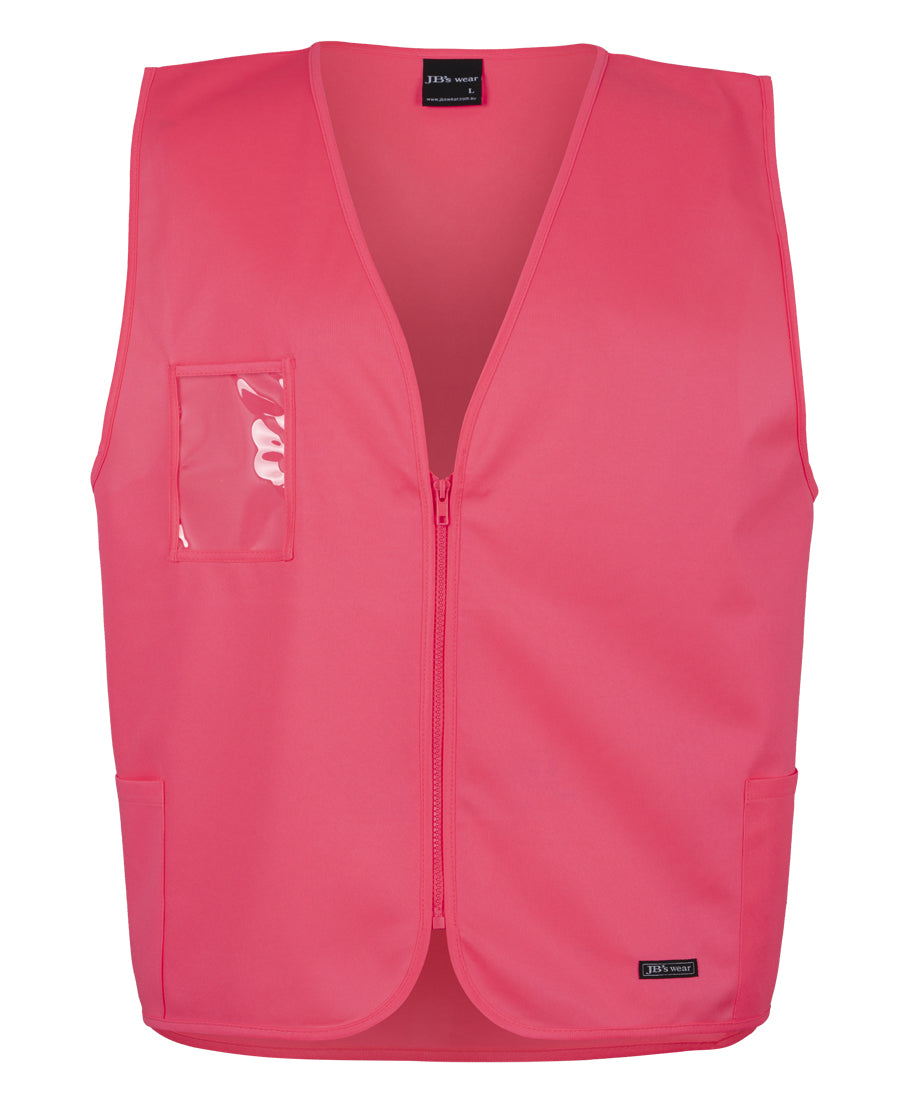 6HVSZ-Jb'S Hi Vis Zip Safety Vest
