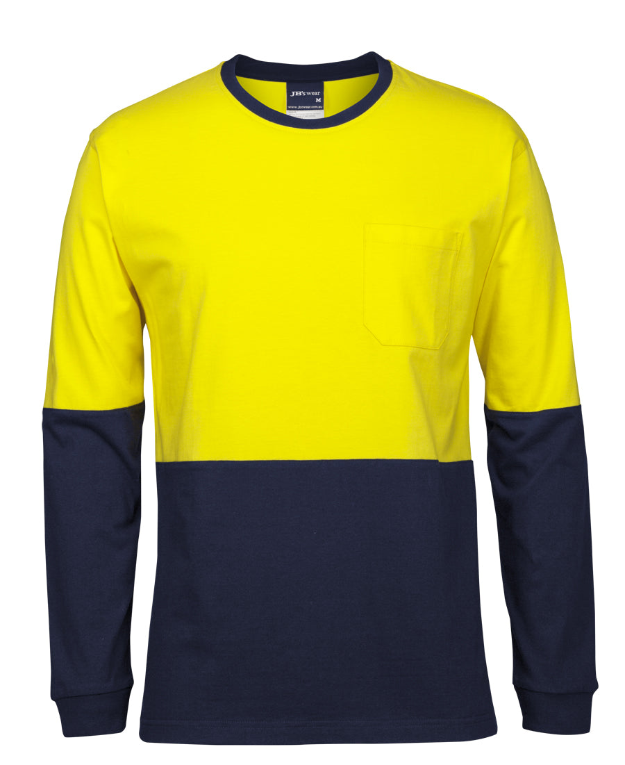 6HVTN-Jb'S Hi Vis L/S Crew Neck Cotton T