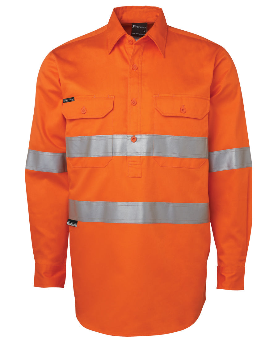 6HWCF-Jb'S Hi Vis (D+N) Close Front L/S 190G Shirt