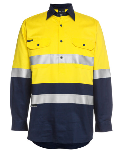 6HWCF-Jb'S Hi Vis (D+N) Close Front L/S 190G Shirt