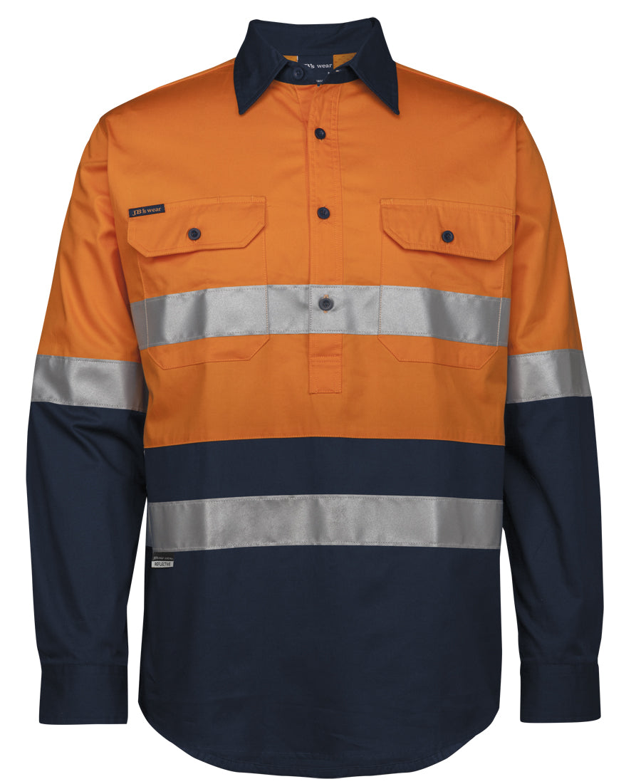 6HWCS-Jb'S Hi Vis (D+N) Close Front L/S 150G W/Shirt
