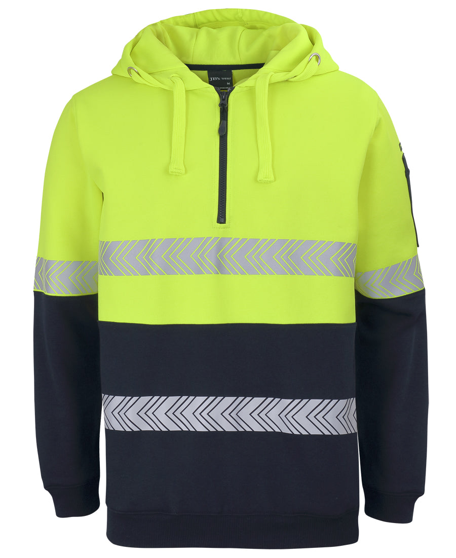 6HZSH-Jb'S Hi Vis (D+N) 1/2 Zip Segmented Tape Hoodie
