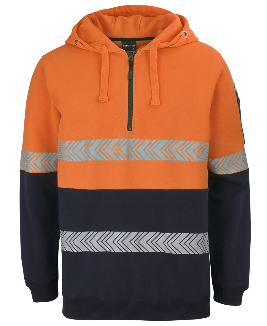 6HZSH-Jb'S Hi Vis (D+N) 1/2 Zip Segmented Tape Hoodie