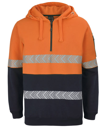 6HZSH-Jb'S Hi Vis (D+N) 1/2 Zip Segmented Tape Hoodie