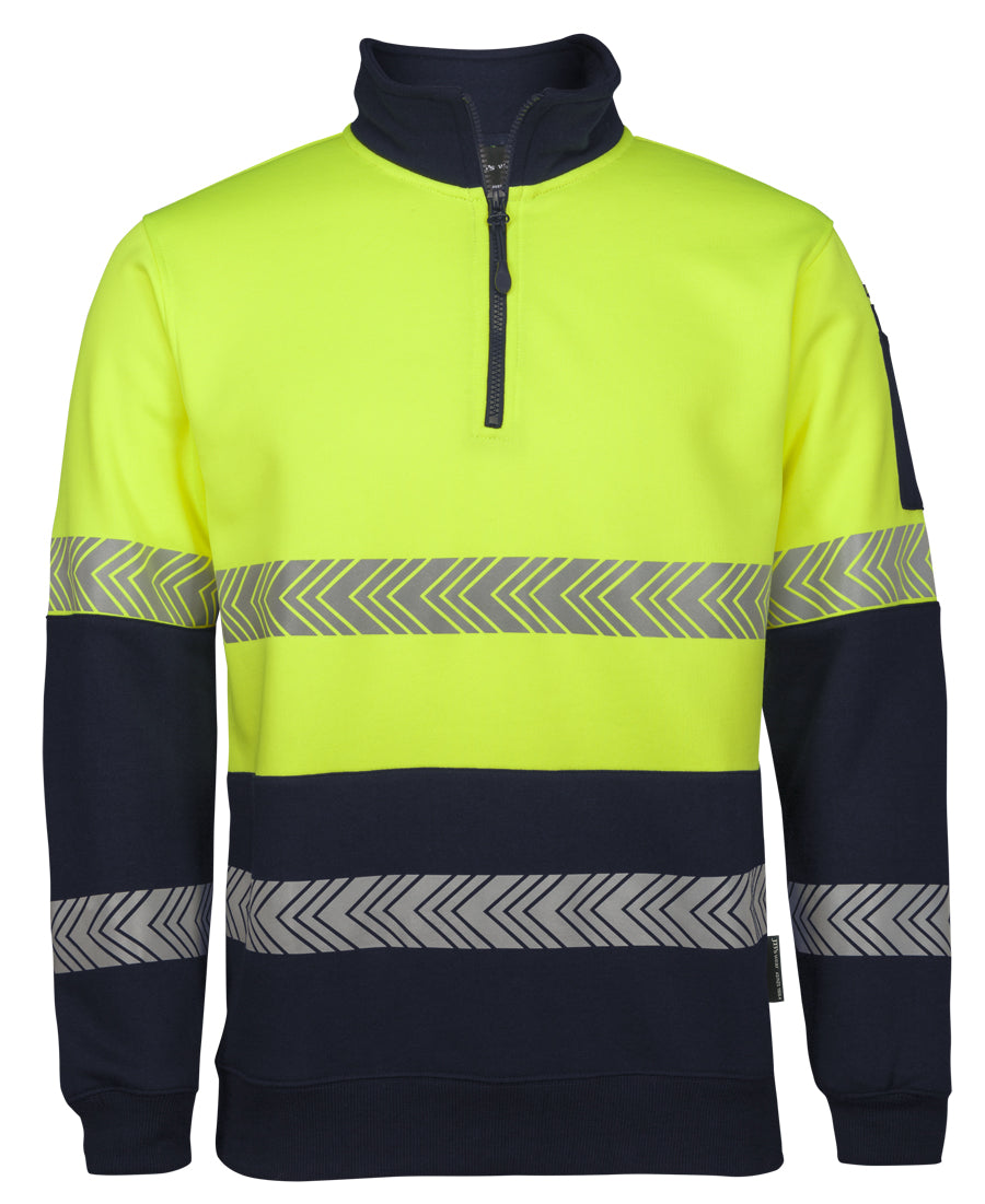 6HZS-Jb'S Hi Vis 45323 Zip Segmented Tape Fleecy