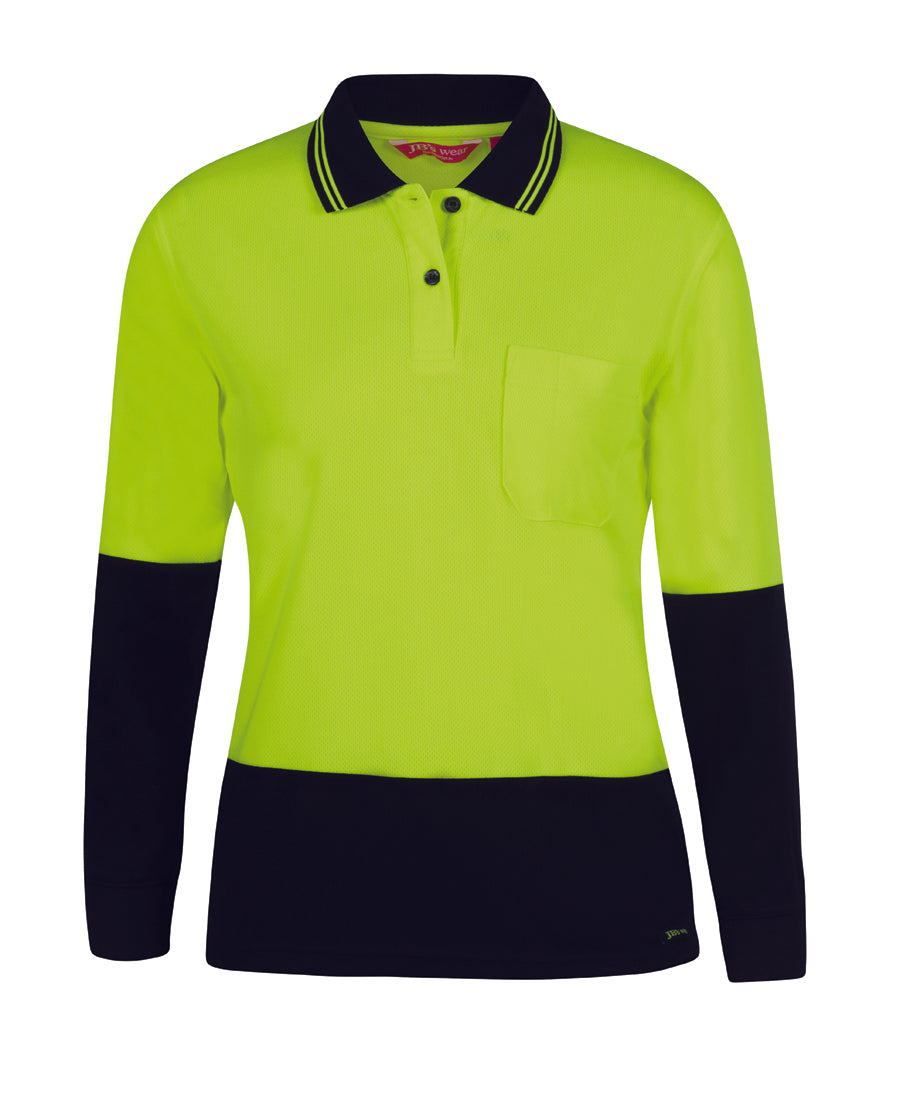 6LHCL-Jb'S Ladies Hi Vis L/S Comfort Polo