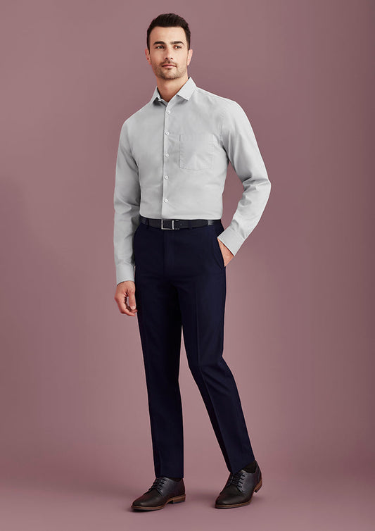 70716S-Siena Mens Slim Fit Flat Front Pant Stout