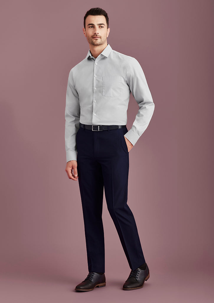 70716S-Siena Mens Slim Fit Flat Front Pant Stout