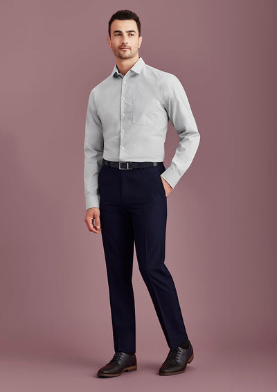70716S-Siena Mens Slim Fit Flat Front Pant Stout