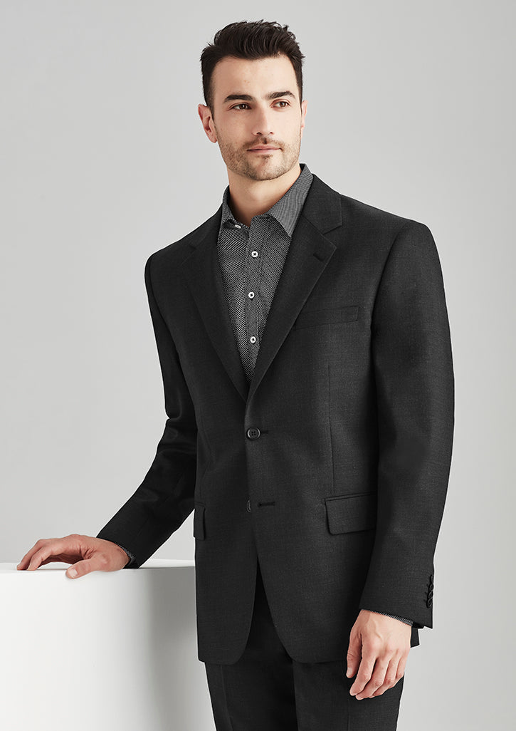 84011-Comfort Wool Stretch Mens Two Button Classic Jacket