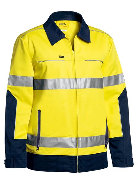 Taped Hi Vis Drill Jacket With Liquid Repellent Finish