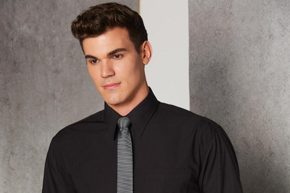 BS01L Men's Poplin Long Sleeve Business Shirt