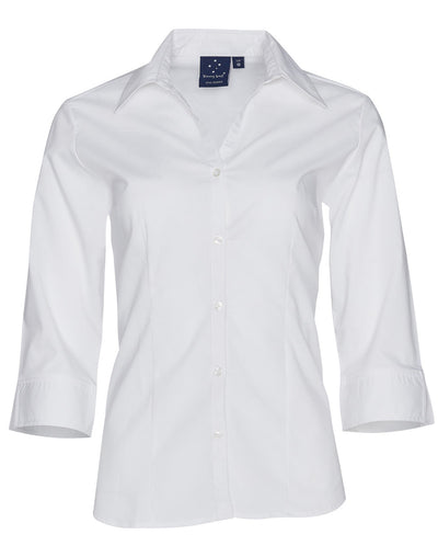 BS07Q WOMEN'S TEFLON EXECUTIVE 3/4 SLEEVE SHIRT