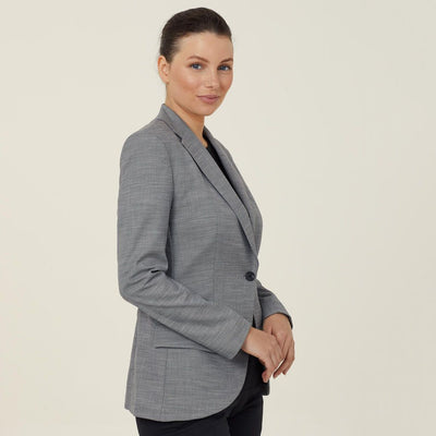 WOMEN'S LINEN LOOK HALF-LINED JACKET