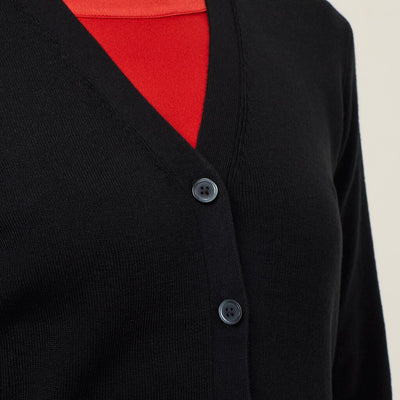 ACRYLIC BUTTON FRONT CARDIGAN