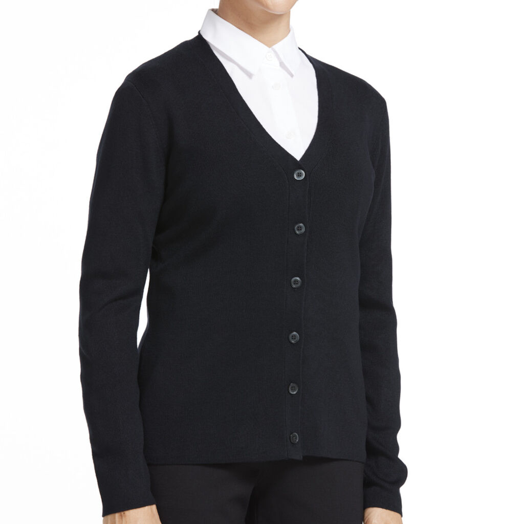 ACRYLIC BUTTON FRONT CARDIGAN