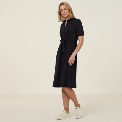 HEAVY STRETCH GEORGETTE SHIRT DRESS