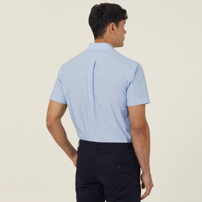MEN'S POLY COTTON END ON END-SHORT SLEEVE SHIRT
