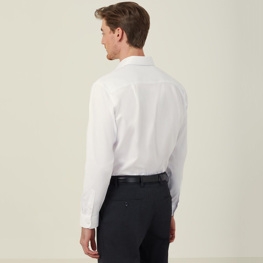 STRETCH TEXTURED TWILL LONG SLEEVE SHIRT