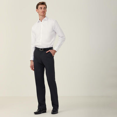 STRETCH TEXTURED TWILL LONG SLEEVE SHIRT